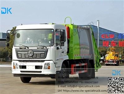 „Dongfeng Tianjin“ 10 kvadratinių kompresinių šiukšlių sunkvežimis